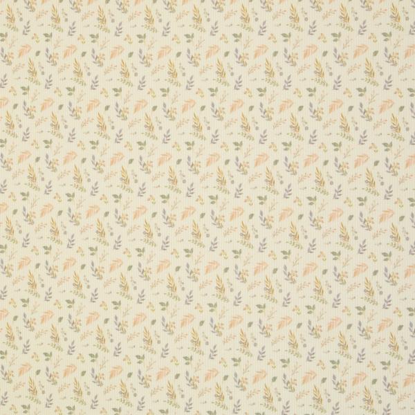 Baumwollrippjersey Mia Blüten auf Vanille von Swafing